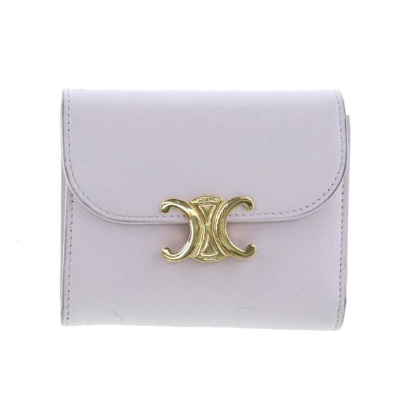 CELINE Trionf Small Flap Wallet Trifold Triumph Pink - Picture 1 of 6